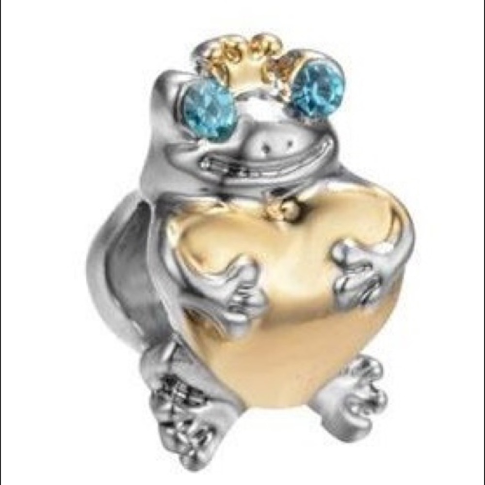 Bracelet Charm Frog with a heart